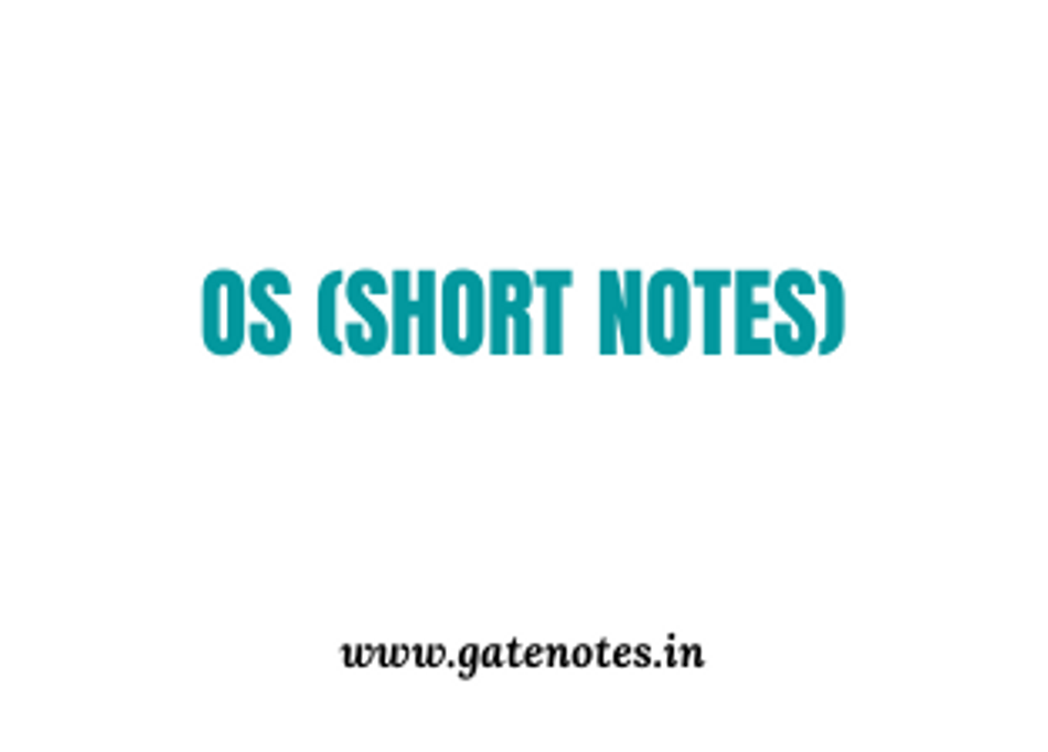 CSE handwritten short note Operating System