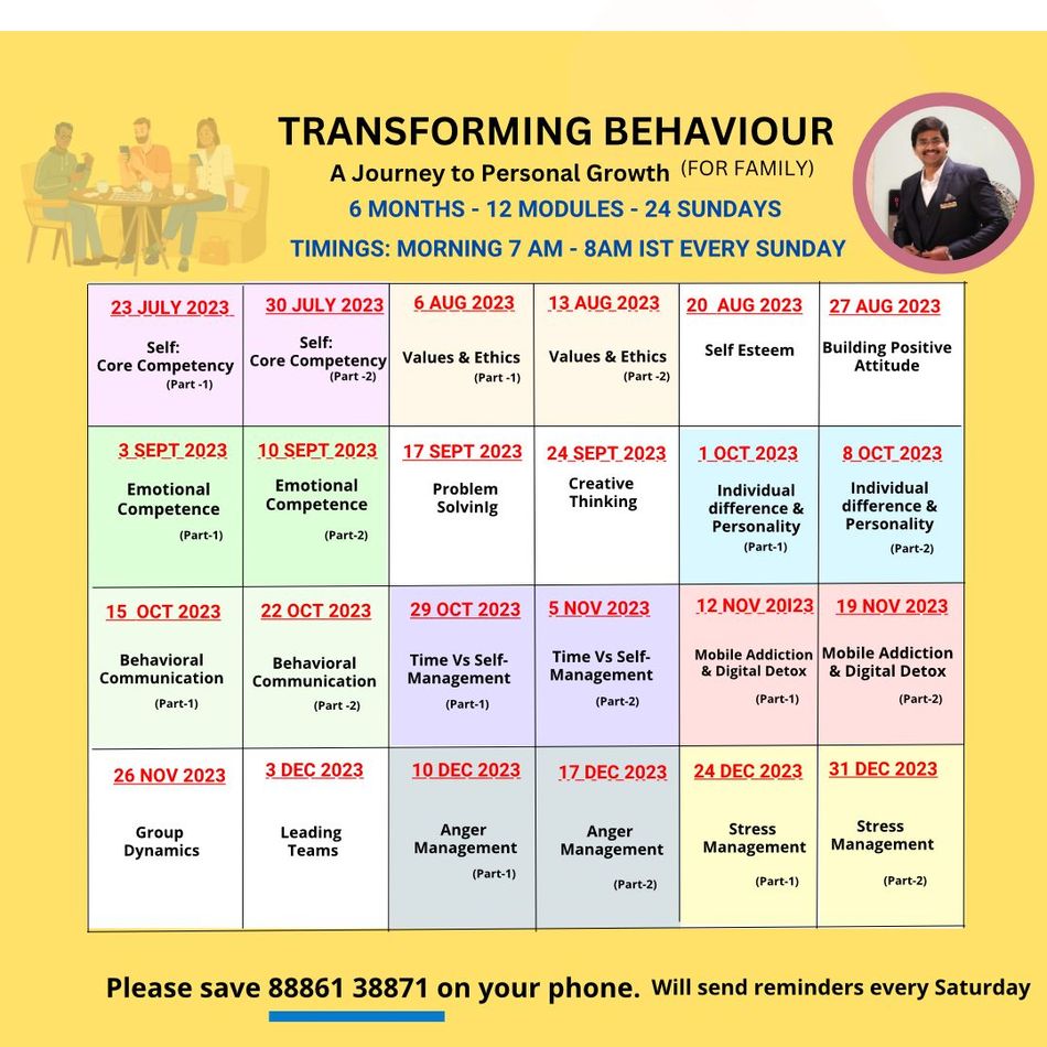 Transform your Behaviour course