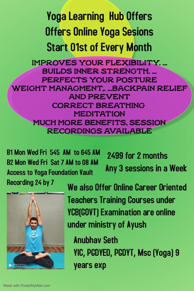 Yoga learning Hub's Online Classes