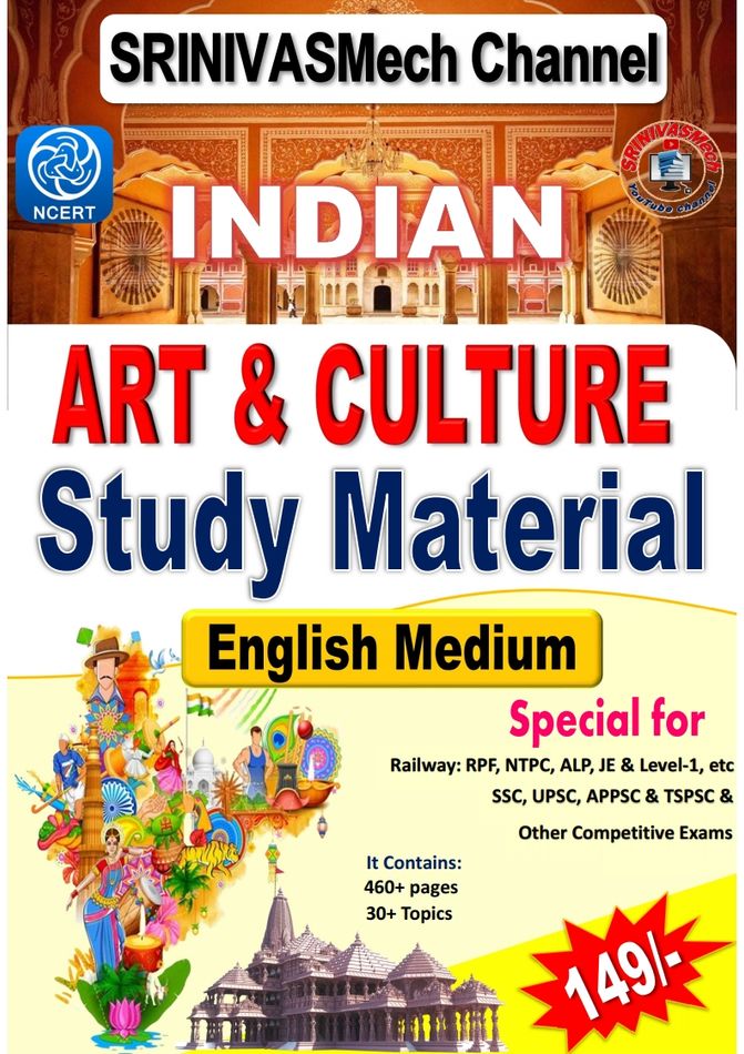 Indian ART & CULTURE Study Material English medium By SRINIVASMech