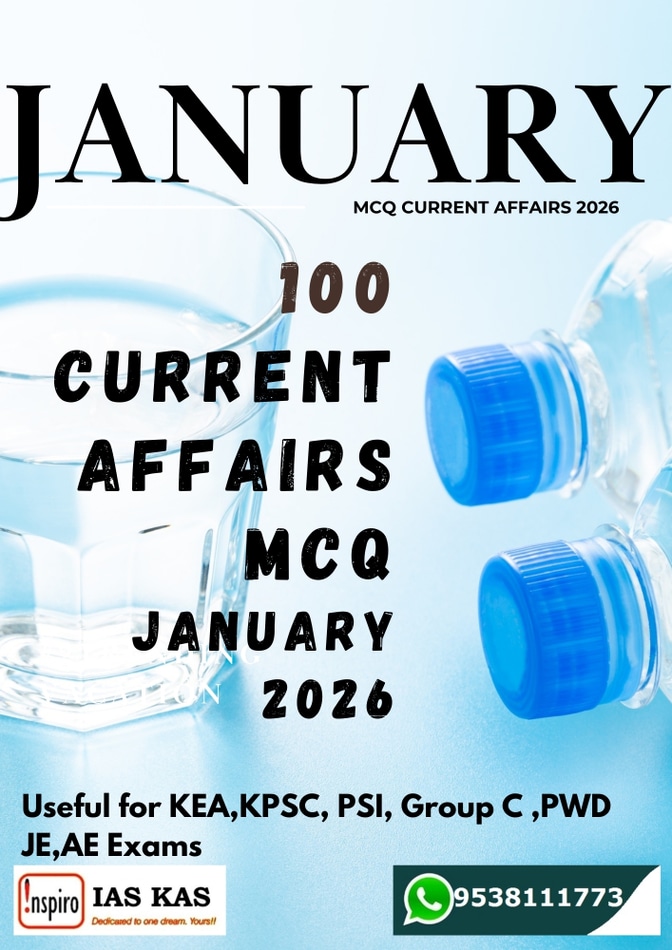 INSPIRO KAS JANUARY 2026 Month 100 MCQs Question and Answer key ...
