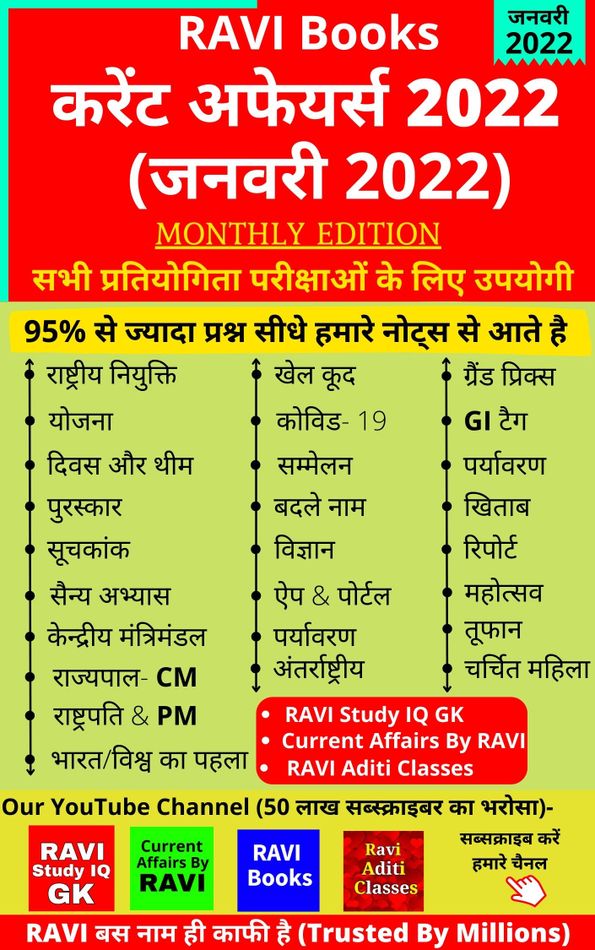 January 2022 Monthly Current Affairs 2022 Detail EBOOK Useful For All