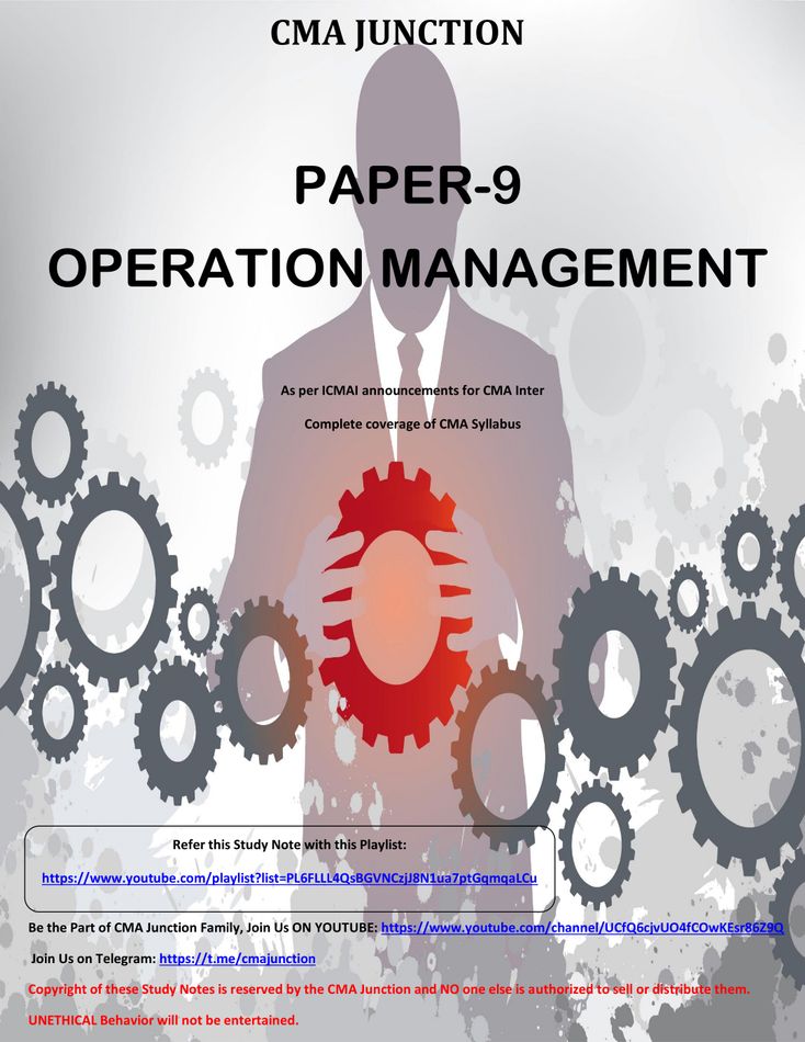 Operation Management and Strategic Management Notes |CMA Junction |CMA ...