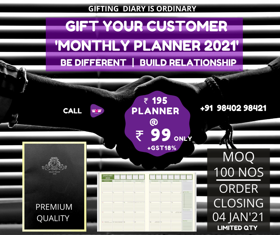 MONTHLY PLANNER 2021 (100 PACK)