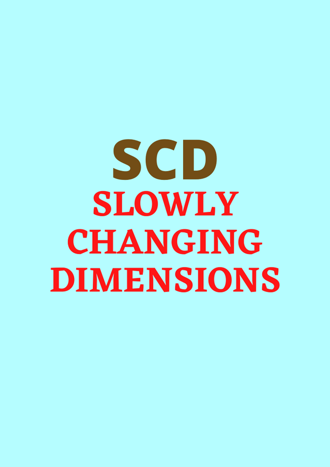 [SCD] Slowly Changing Dimensions Type 0,1,2,3,4,5,6,7