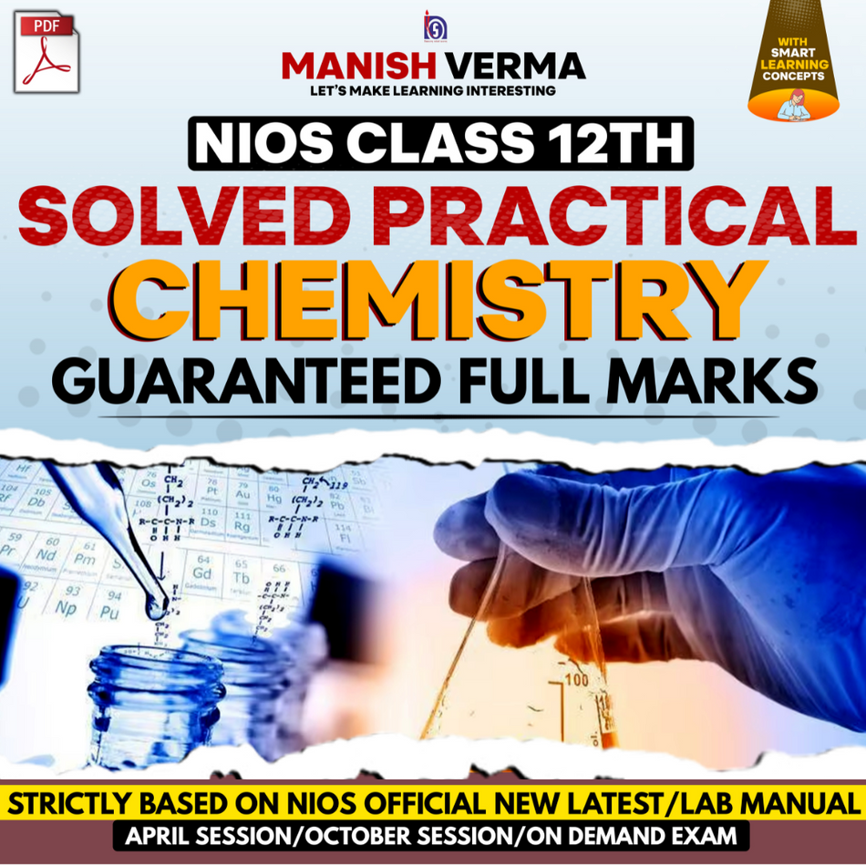 Nios Class 12th Chemistry (313) Practical File With Solutions in